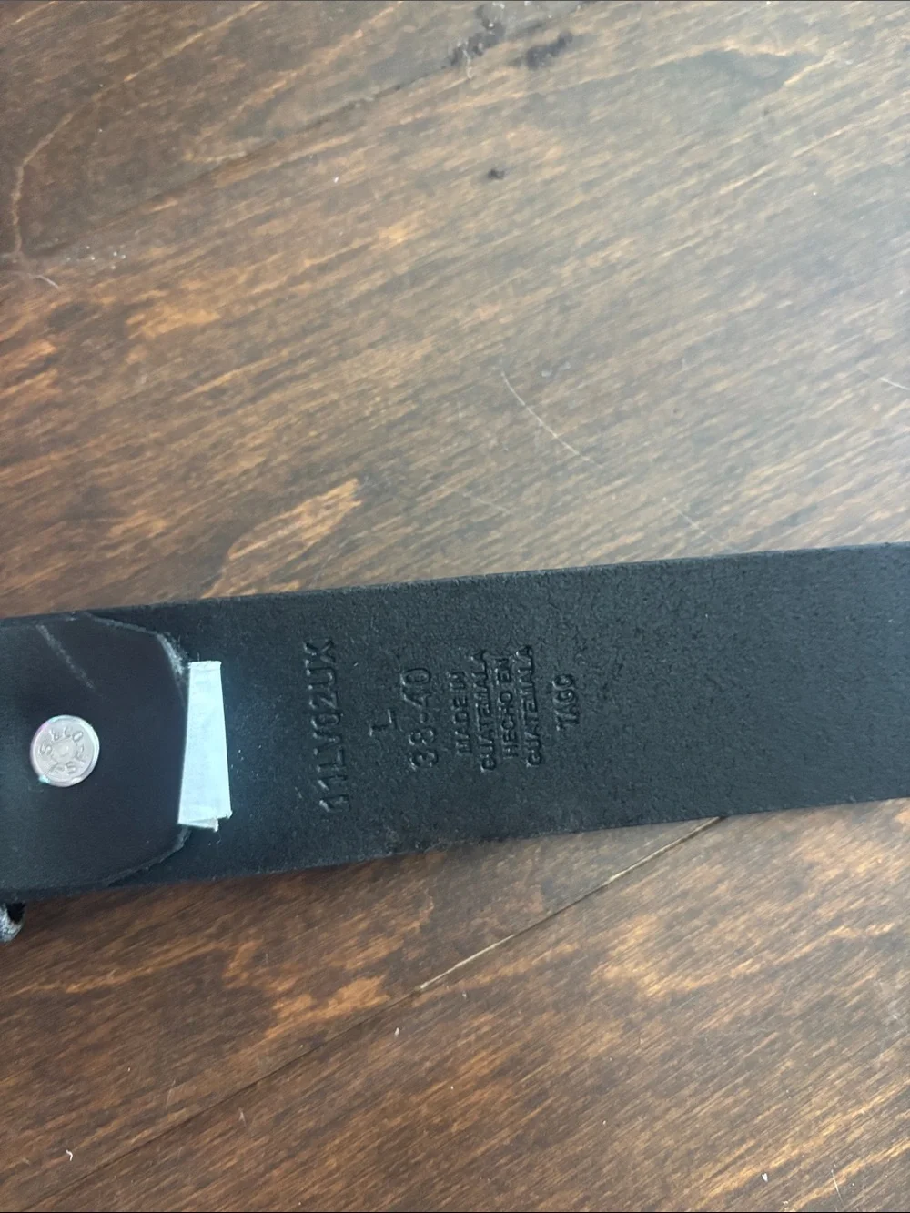Levi's Black Leather Belt with Silver Snap